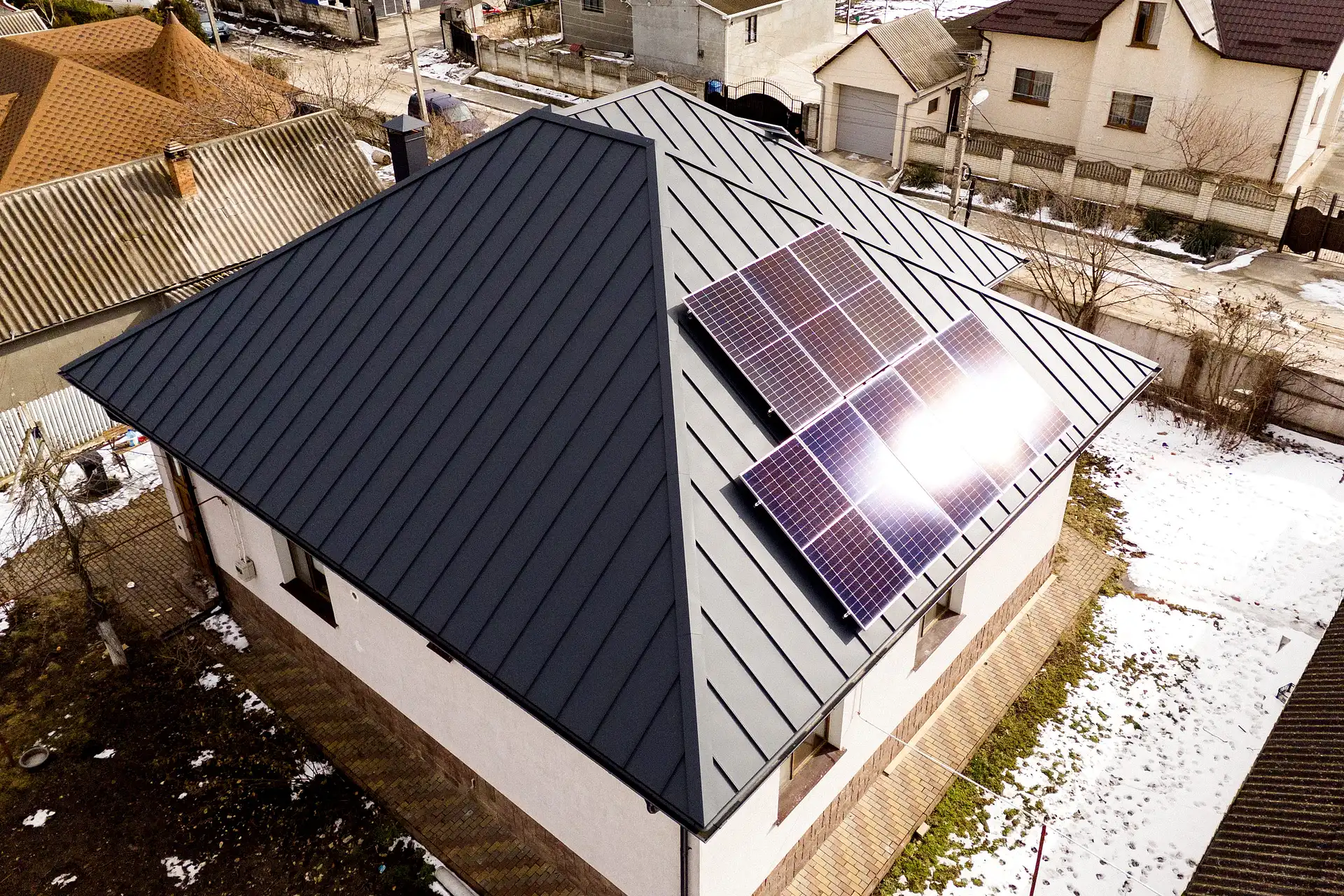 Кровля из клик-фальца