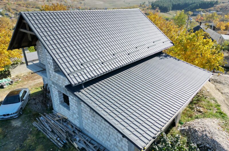 Țiglă metalică, Arctica, SSAB Suedia, RAL 7016, Sociteni, Ialoveni