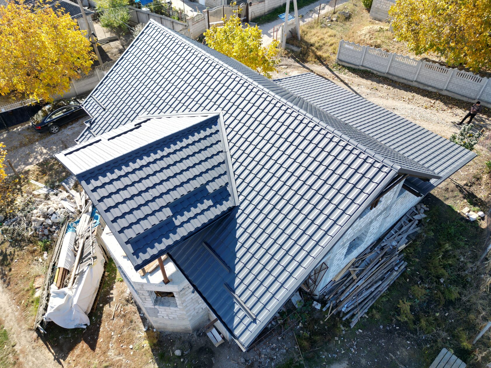 Țiglă metalică, Arctica, SSAB Suedia, RAL 7016, Sociteni, Ialoveni