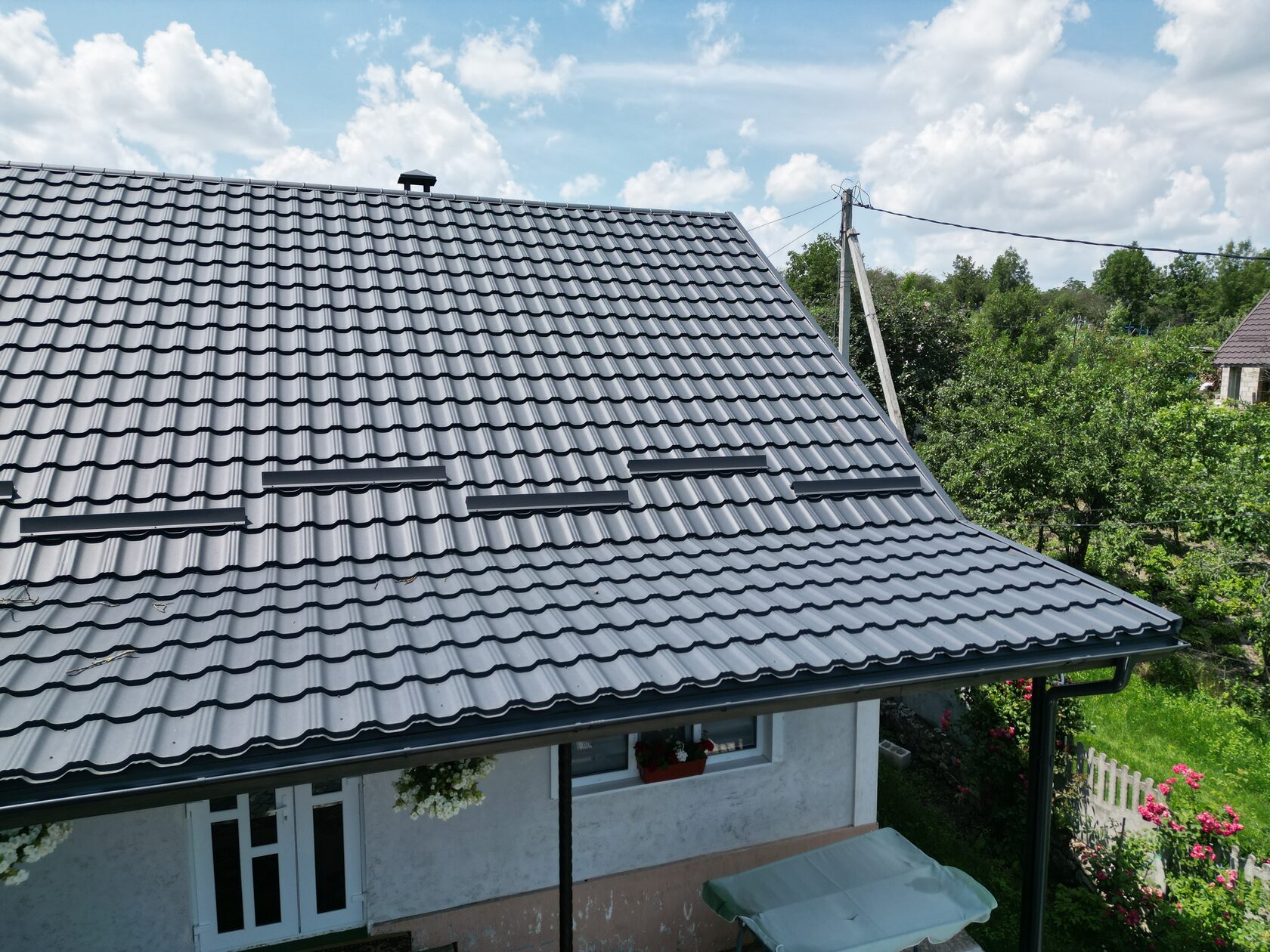 Țiglă metalică, Arctica, SSAB, RAL 7016, Tătărești, Strășeni