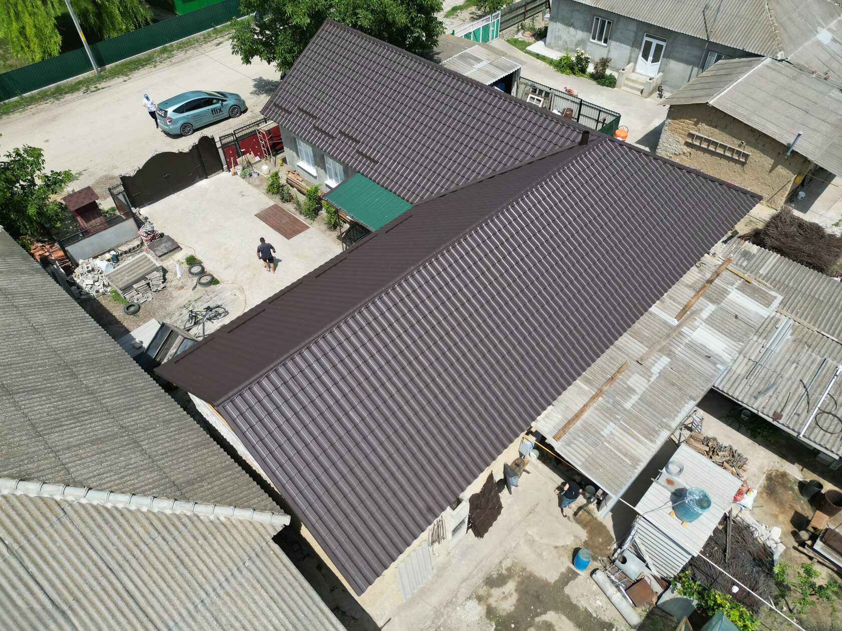 Țiglă metalică, Arctica, Coreea V-Matt, RAL 8019, Congaz, Găgăuzia