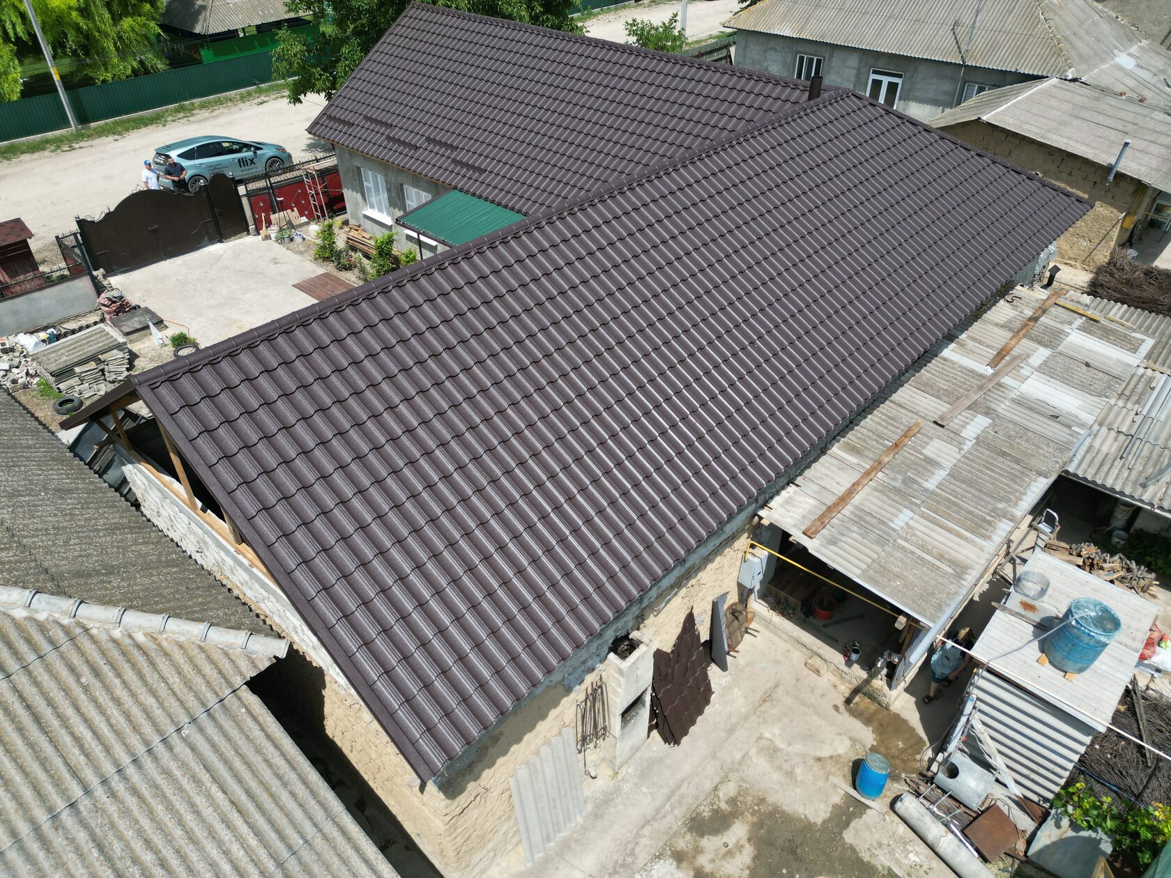 Țiglă metalică, Arctica, Coreea V-Matt, RAL 8019, Congaz, Găgăuzia