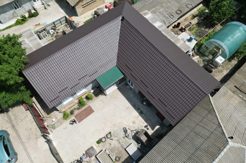 Țiglă metalică, Arctica, Coreea V-Matt, RAL 8019, Congaz, Găgăuzia