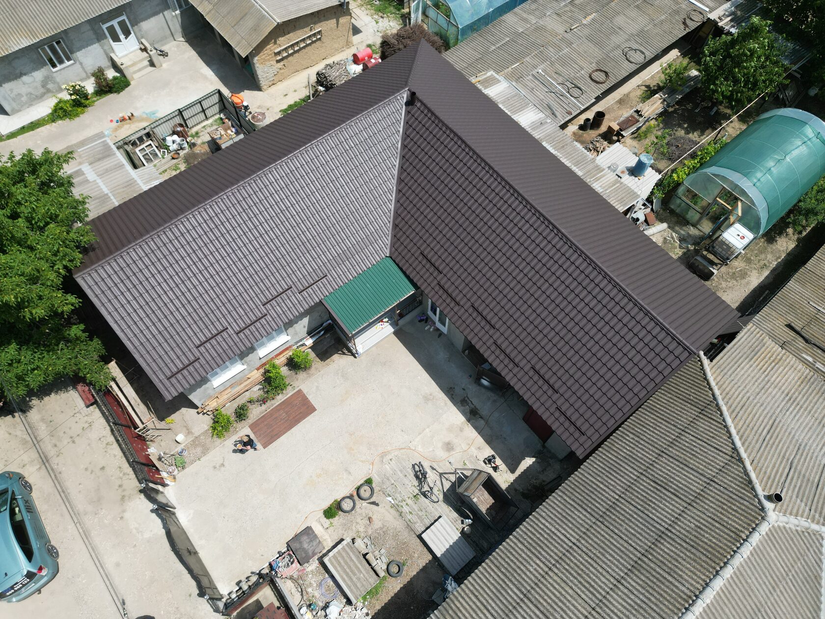 Țiglă metalică, Arctica, Coreea V-Matt, RAL 8019, Congaz, Găgăuzia