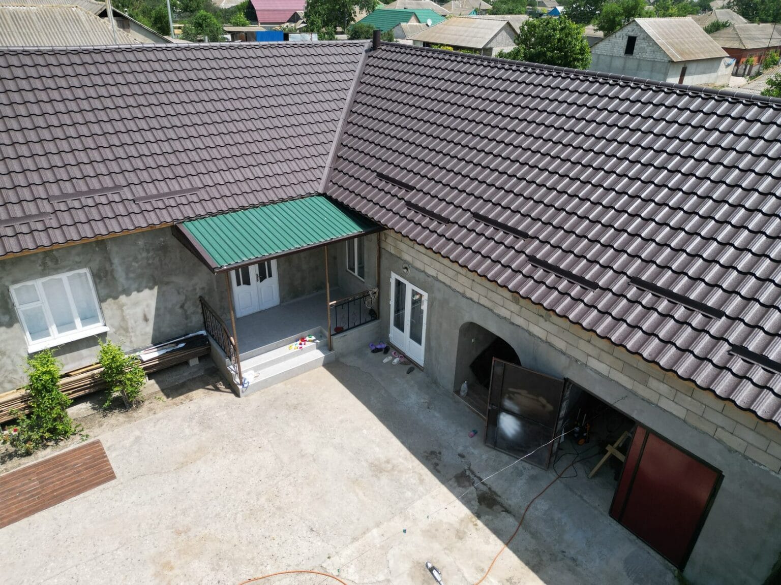 Металлочерепица Arctica, Korea V-Matt, RAL 8019, Конгаз, Гагаузия.