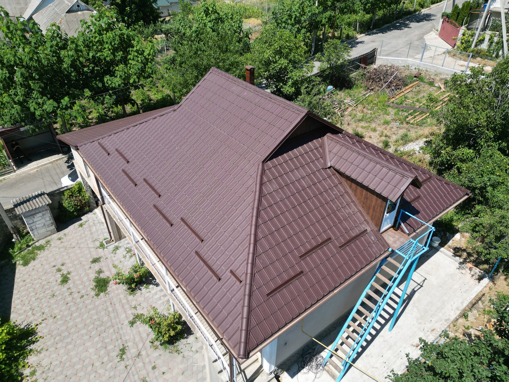 Țiglă metalică, Nordica, SSAB, RAL 8017, Costești, Ialoveni