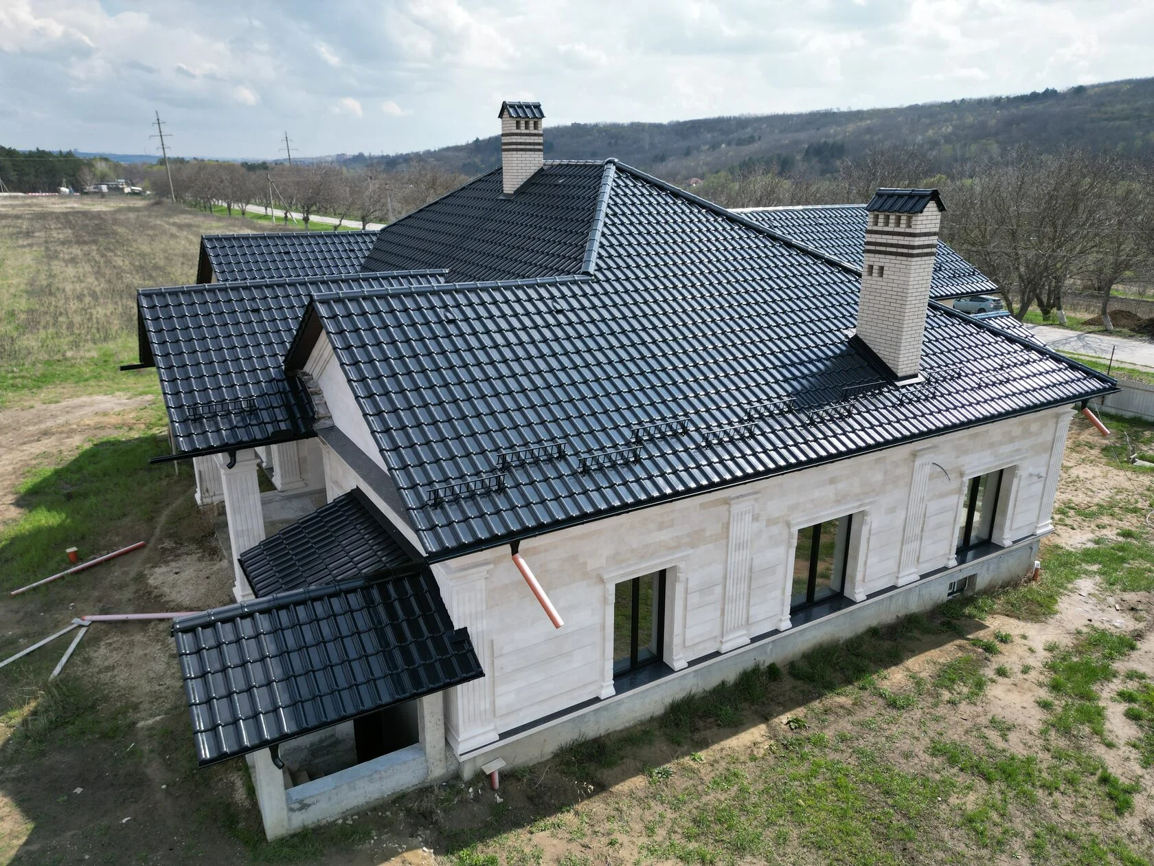 Керамическая черепица, Creaton Futura, Negru Noblesse, Кожушна, Страшены