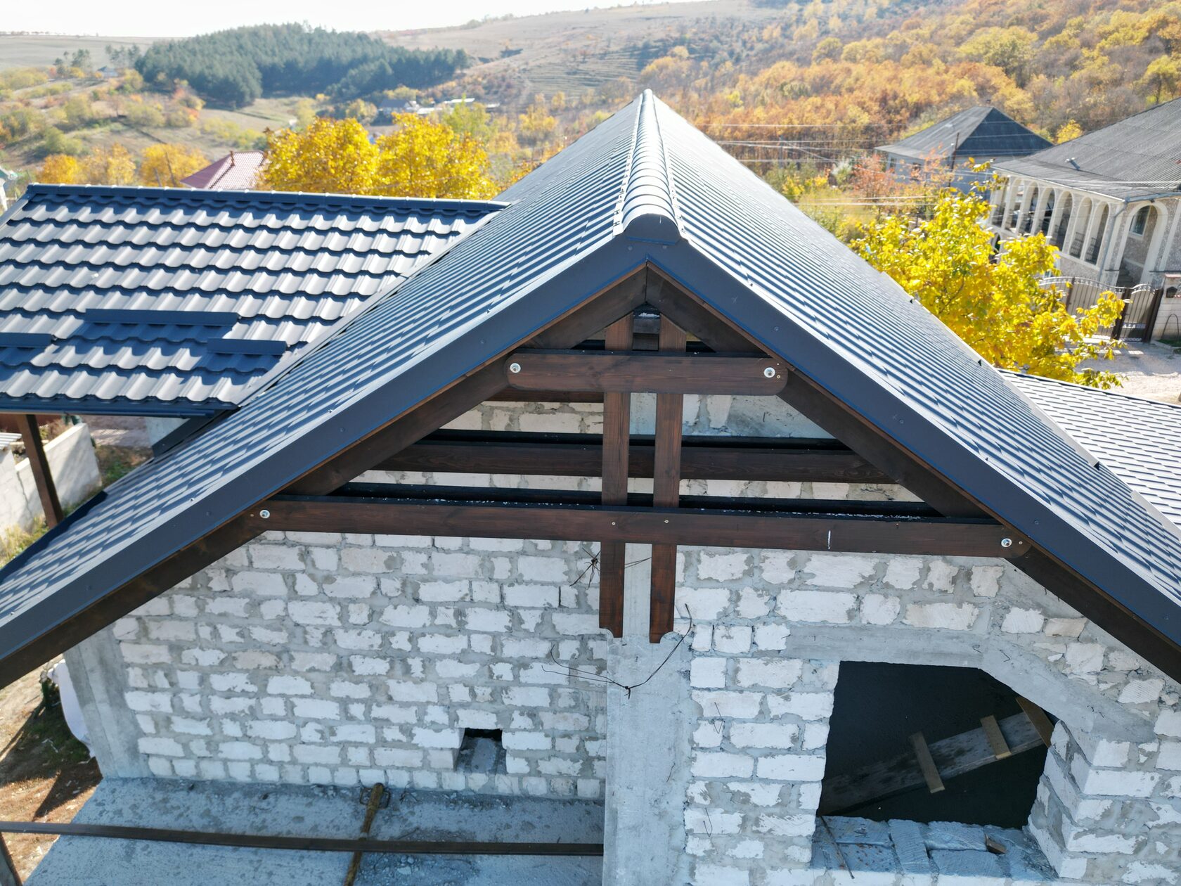 Țiglă metalică, Arctica, SSAB Suedia, RAL 7016, Sociteni, Ialoveni