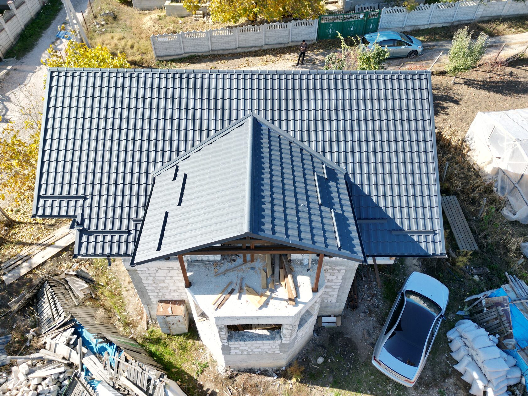 Țiglă metalică, Arctica, SSAB Suedia, RAL 7016, Sociteni, Ialoveni