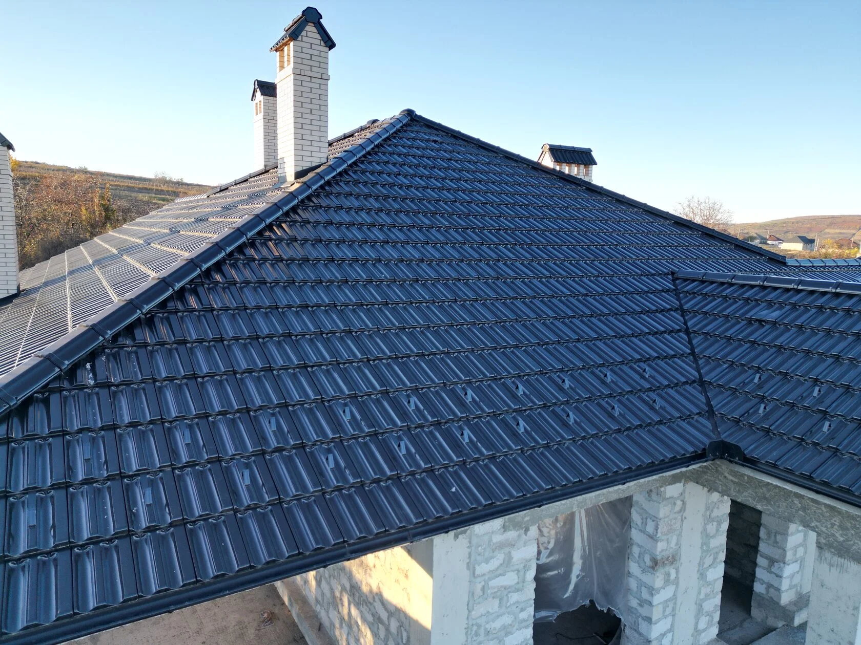 Țiglă ceramică, Creaton, Rapido, Negru luci, Ruseștii Noi, Ialoveni