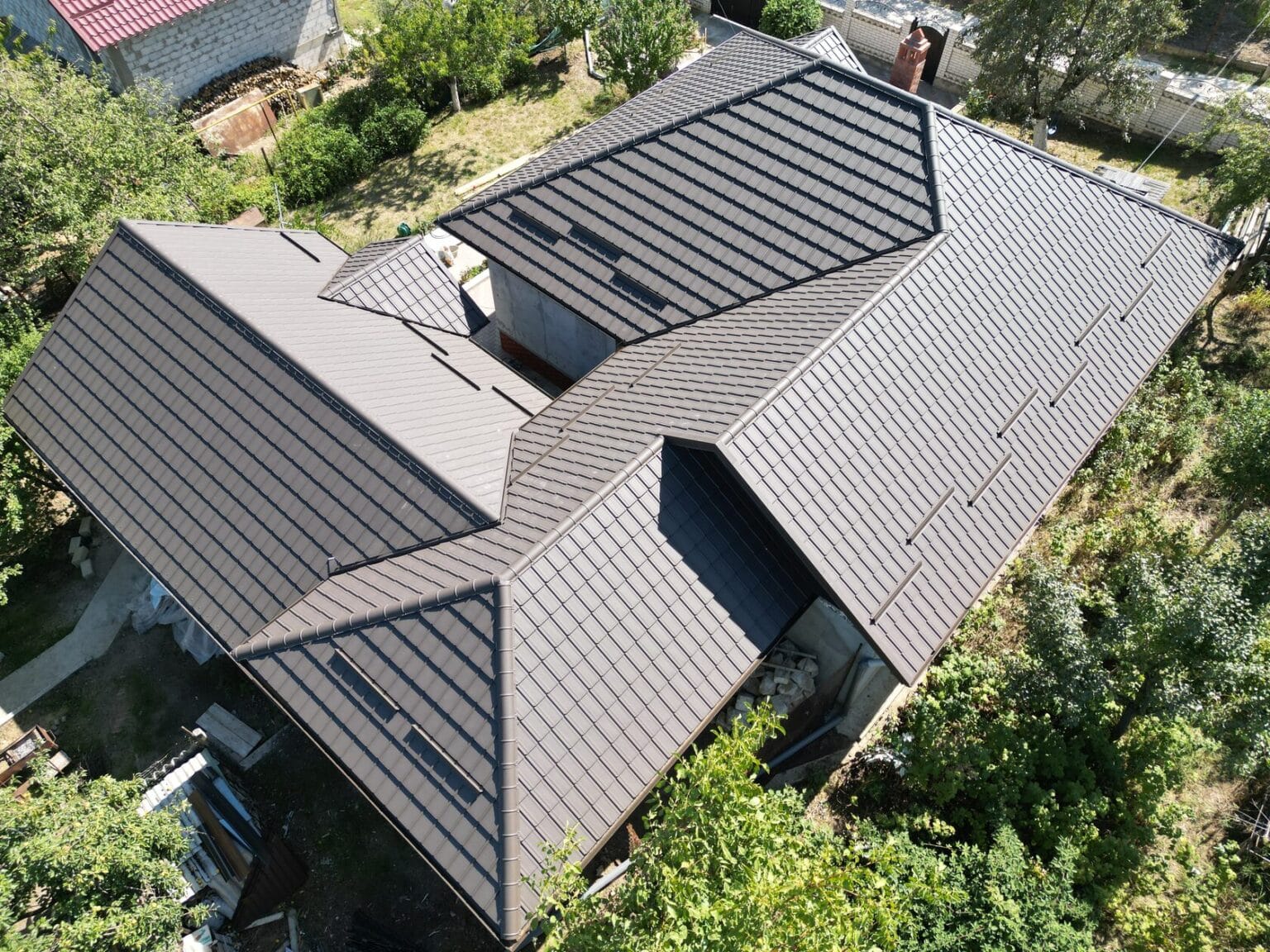 Металлочерепица, двухмодульная Nordica, Суручены, Яловены.