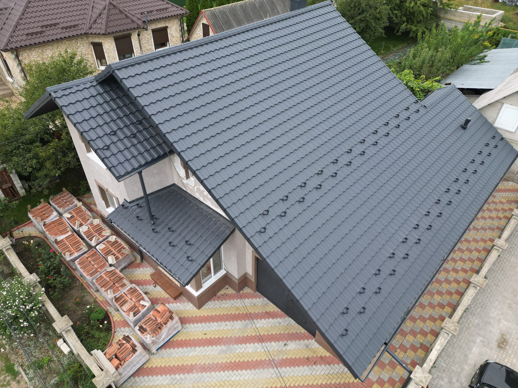 Țiglă metalică, Arctica, RAL 7024, Măgdăcești, Criuleni