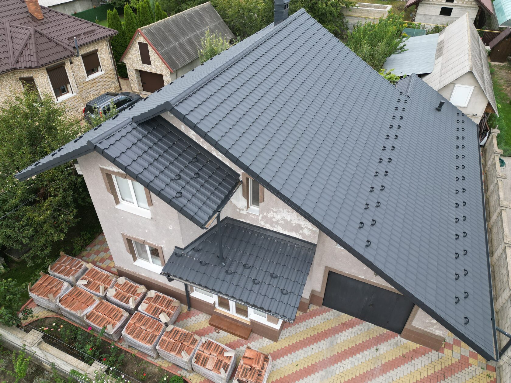 Țiglă metalică, Arctica, RAL 7024, Măgdăcești, Criuleni