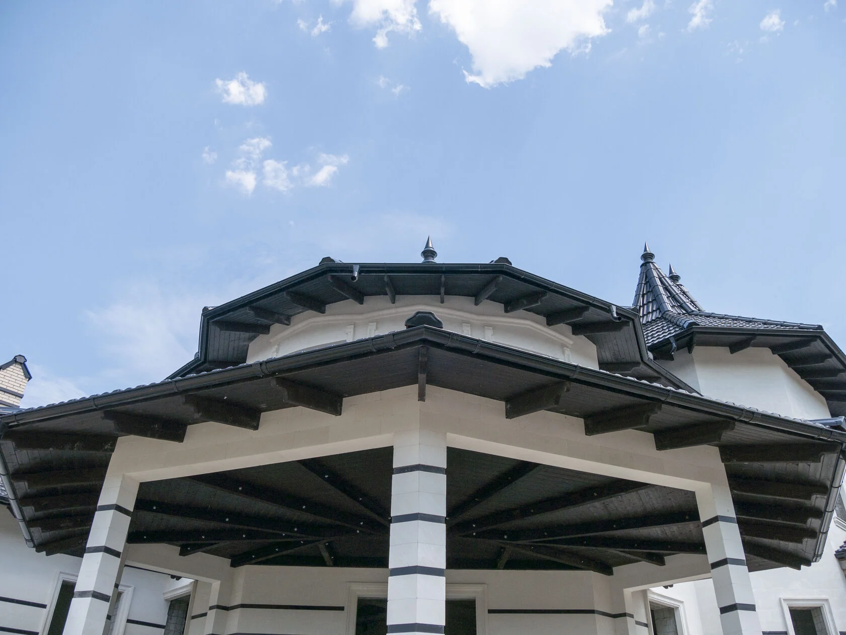 Керамическая черепица, Creaton Rapido, чёрный глянец, Кожушна, Страшены