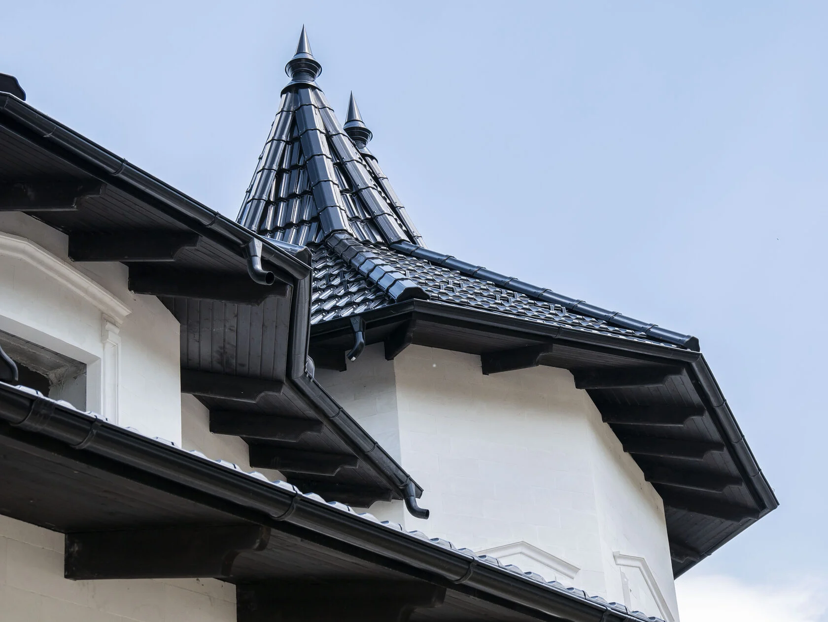 Керамическая черепица, Creaton Rapido, чёрный глянец, Кожушна, Страшены