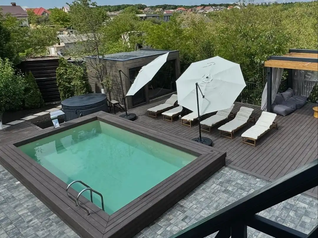 Vipvilla.md terasă cu decking WPC, Dumbrava, mun. Chișinău