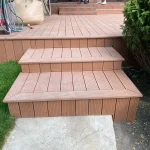 Terasă cu decking din lemn plastifiat WPC, ﻿satul Goianul Nou, comuna Stăuceni, mun. Chișinău