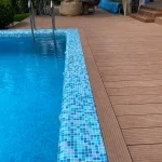 Terasă cu decking din lemn plastifiat WPC, ﻿satul Goianul Nou, comuna Stăuceni, mun. Chișinău