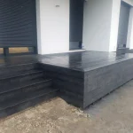Terasă cu decking, din lemn plastifiat WPC, orașul Cricova, mun. Chișinău