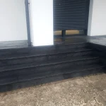 Terasă cu decking, din lemn plastifiat WPC, orașul Cricova, mun. Chișinău