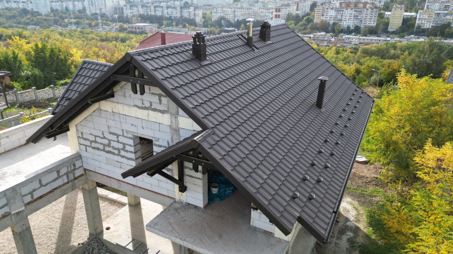 Acoperiș din țiglă metalică dublu modulară, Arctica, Chișinău